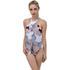 Bear Go With The Flow One Piece Swimsuit by NSGLOBALDESIGNS2