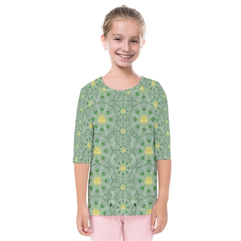 Summer Fantasy Apple Bloom In Seasonal Nature Kids  Quarter Sleeve Raglan Tee by pepitasart