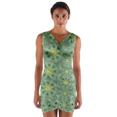 Summer Fantasy Apple Bloom In Seasonal Nature Wrap Front Bodycon Dress by pepitasart