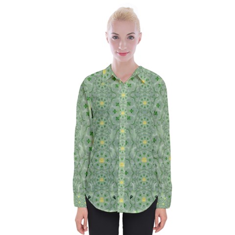 Summer Fantasy Apple Bloom In Seasonal Nature Womens Long Sleeve Shirt by pepitasart