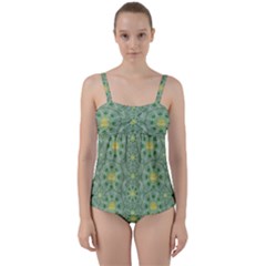 Summer Fantasy Apple Bloom In Seasonal Nature Twist Front Tankini Set by pepitasart