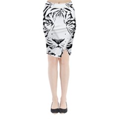 Tiger Black Ans White Midi Wrap Pencil Skirt by alllovelyideas