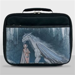 Wonderful Fairy With Ice Dragon Lunch Bag by FantasyWorld7