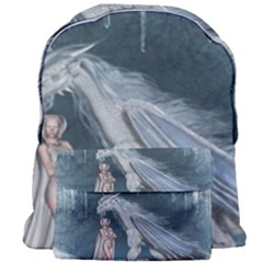 Wonderful Fairy With Ice Dragon Giant Full Print Backpack by FantasyWorld7