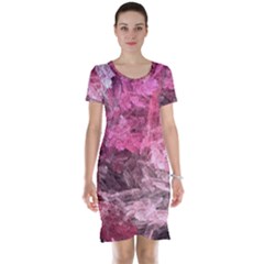 Pink Crystal Fractal Short Sleeve Nightdress