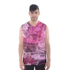 Pink Crystal Fractal Men s Basketball Tank Top