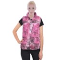 Pink Crystal Fractal Women s Button Up Vest View1