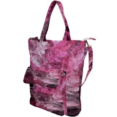 Pink Crystal Fractal Shoulder Tote Bag