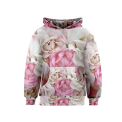 Pink And White Flowers Kids  Pullover Hoodie