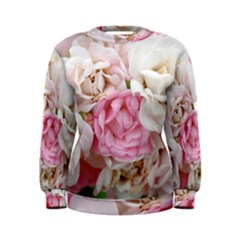 Pink And White Flowers Women s Sweatshirt