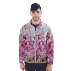 Pink And White Flowers Windbreaker (men)