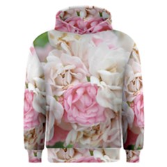 Pink And White Flowers Men s Overhead Hoodie