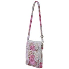 Pink And White Flowers Multi Function Travel Bag