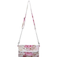 Pink And White Flowers Mini Crossbody Handbag