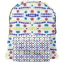 Retro Blue Yellow Brown Teal Dot Pattern Giant Full Print Backpack View1