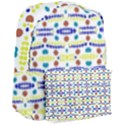 Retro Blue Yellow Brown Teal Dot Pattern Giant Full Print Backpack View3