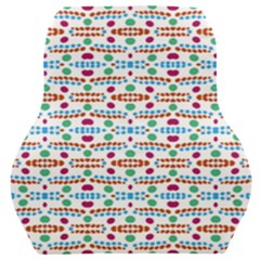 Retro Pink Green Blue Orange Dots Pattern Car Seat Back Cushion  by BrightVibesDesign