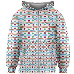 Retro Pink Green Blue Orange Dots Pattern Kids Zipper Hoodie Without Drawstring by BrightVibesDesign