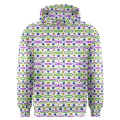 Retro Blue Purple Green Olive Dot Pattern Men s Overhead Hoodie by BrightVibesDesign