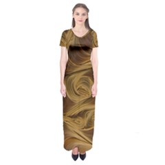 Paper Art Paper Art Eddy Yellow Short Sleeve Maxi Dress by Sapixe