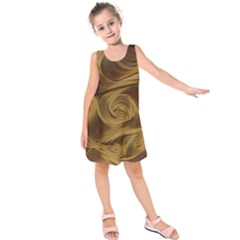 Paper Art Paper Art Eddy Yellow Kids  Sleeveless Dress by Sapixe