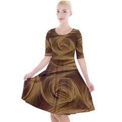 Paper Art Paper Art Eddy Yellow Quarter Sleeve A-line Dress