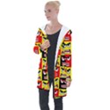 Angry face Longline Hooded Cardigan View1