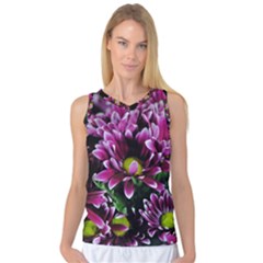 Maroon And White Mums Women s Basketball Tank Top