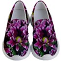 Maroon And White Mums Kid s Lightweight Slip Ons View1