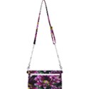 Maroon And White Mums Mini Crossbody Handbag View2