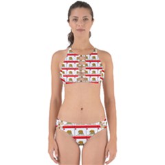 Calif Bear Flag Perfectly Cut Out Bikini Set by ArtworkByPatrick