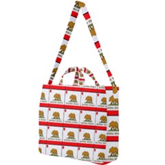 Calif Bear Flag Square Shoulder Tote Bag