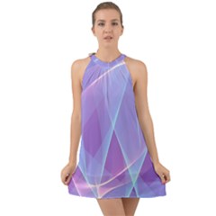 Background Light Glow Abstract Art Halter Tie Back Chiffon Dress by Sapixe