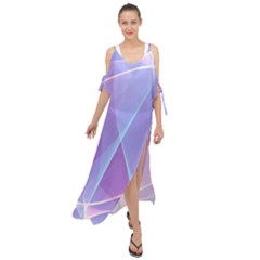 Background Light Glow Abstract Art Maxi Chiffon Cover Up Dress by Sapixe