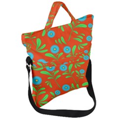 Background Texture Seamless Flowers Fold Over Handle Tote Bag