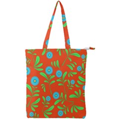 Background Texture Seamless Flowers Double Zip Up Tote Bag