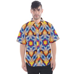 Pattern Abstract Background Art Men s Short Sleeve Shirt