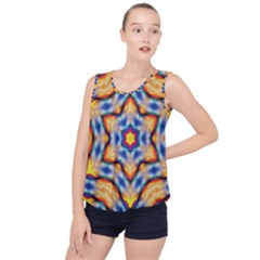 Pattern Abstract Background Art Bubble Hem Chiffon Tank Top