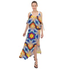 Pattern Abstract Background Art Maxi Chiffon Cover Up Dress