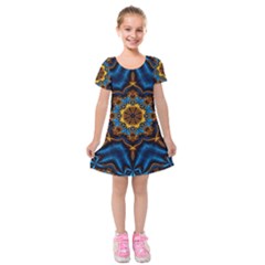 Pattern Abstract Background Art Kids  Short Sleeve Velvet Dress by Sapixe