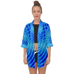 Background Light Glow Abstract Art Open Front Chiffon Kimono by Sapixe