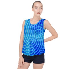 Background Light Glow Abstract Art Bubble Hem Chiffon Tank Top