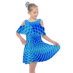 Background Light Glow Abstract Art Kids  Shoulder Cutout Chiffon Dress by Sapixe