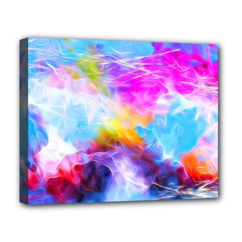 Background Drips Fluid Colorful Deluxe Canvas 20  X 16  (stretched) by Sapixe