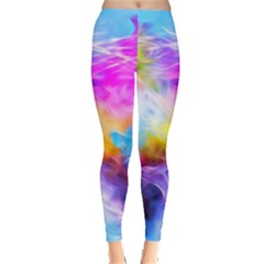 Background Drips Fluid Colorful Leggings  by Sapixe