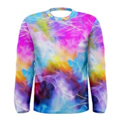 Background Drips Fluid Colorful Men s Long Sleeve Tee by Sapixe