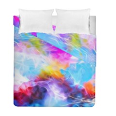 Background Drips Fluid Colorful Duvet Cover Double Side (full/ Double Size) by Sapixe