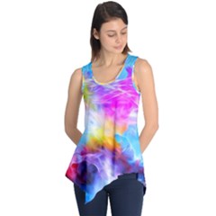 Background Drips Fluid Colorful Sleeveless Tunic by Sapixe