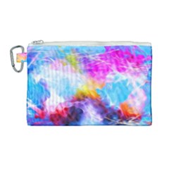 Background Drips Fluid Colorful Canvas Cosmetic Bag (large)