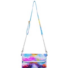 Background Drips Fluid Colorful Mini Crossbody Handbag